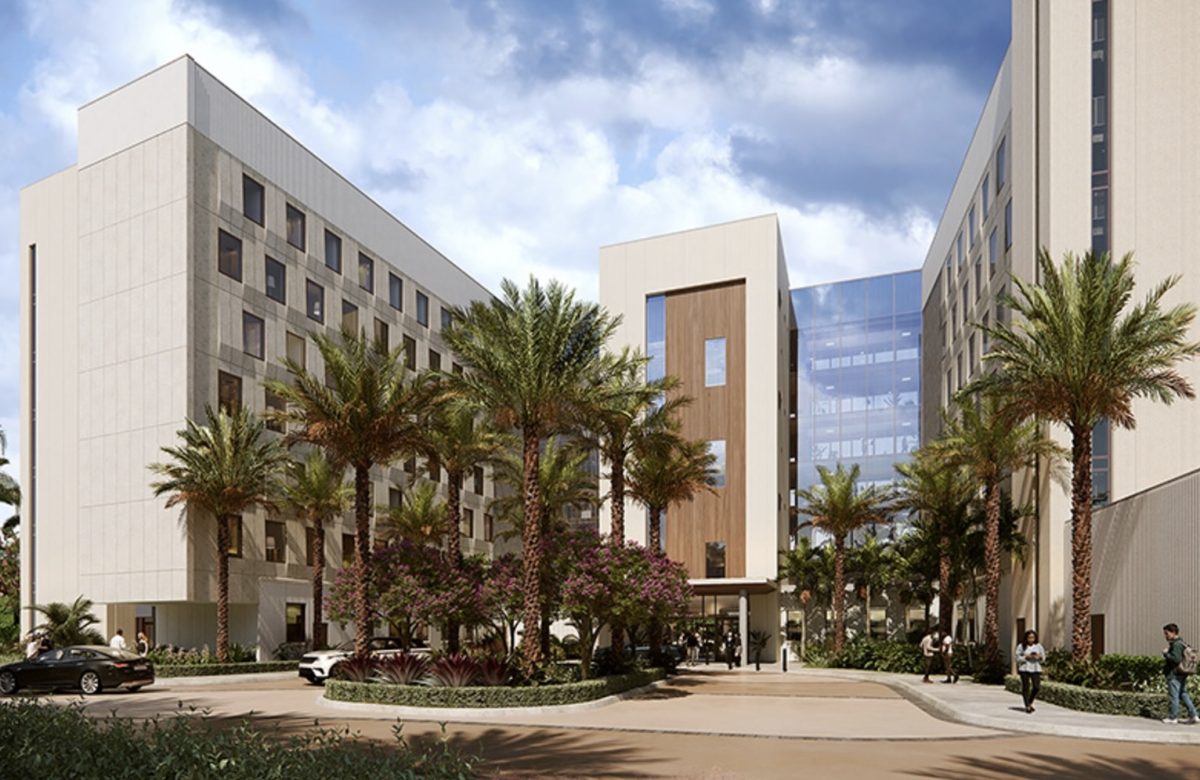 Photo of the Boca Raton residential hall set to be built in 2026 from the proposal form. Photo courtesy of FAU.